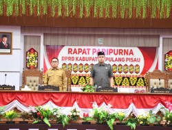 DPRD Pulang Pisau Usul Inisiatif RaPerda dan Perubahan alat kelengkapan DPRD dihadiri Sekretaris Daerah Toni Harisinta.